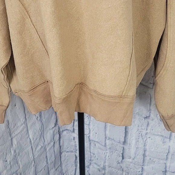 EASEL Tan Women's Soft Dolman Sleeves Oversized Sweater/Sweatshirt Small - Picture 3 of 7